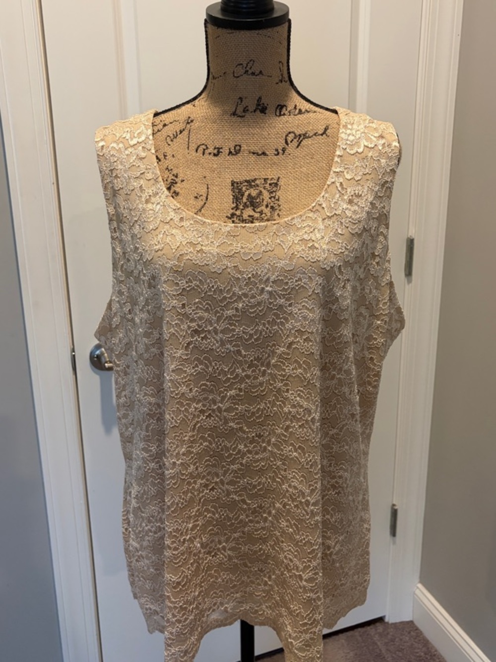 Coldwater Creek Lace Sleeveless Camisole - Beige